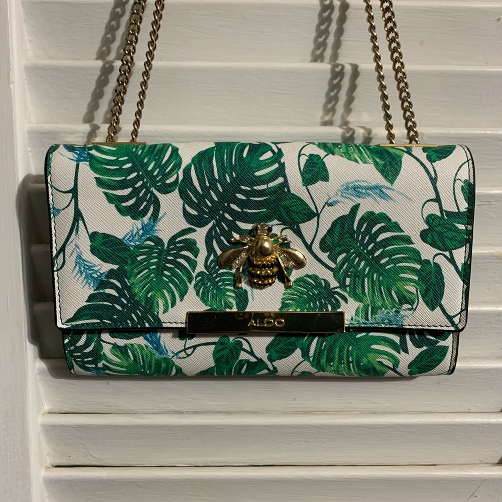 ALDO leaf printed bag- gently used
